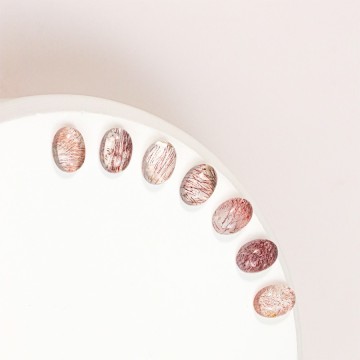 Natural Red Hair Crystal Super Seven Oval Crystal