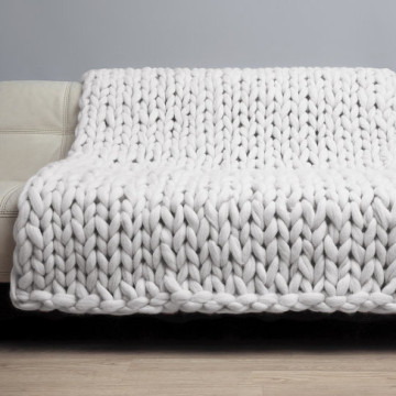 Chunky Merino Wool Blanket