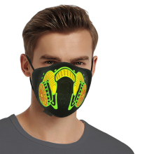 2021 New LED Sound-Activated Luminous Party Mask for Christmas Promotions