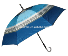 Blue steel bone transparent handle monogrammed umbrellas