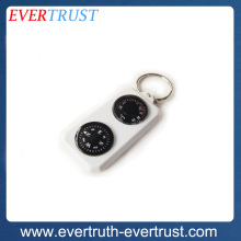 promotional custom keychain compass with thermometer