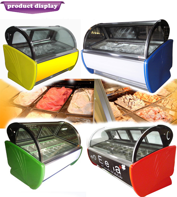 Stainless Steel Electric Ice Cream Freezers/Ice Cream Popsicle Display