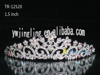 Rhinestone Crowns Flower Tiara TR-12520