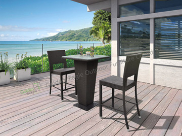 Outdoor Naturefun Woven PE Rattan Bar Set