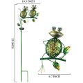 Metal Sitting Frogs Garden Decor