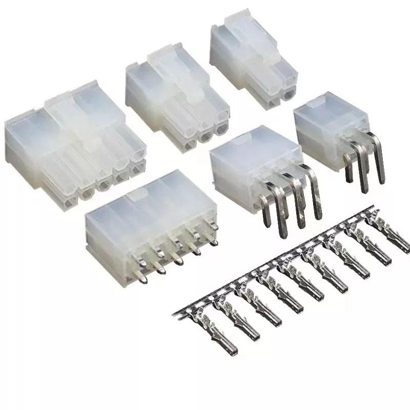 4 Pin plug molex Connector with pins
