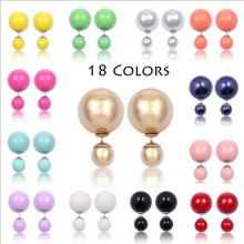 Explosive Earrings Double Pearl Earrings Candy ball shaped earrings