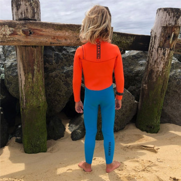 Seaskin 3/2 มม. แขนยาวเด็ก Neoprene Youth Full Body Surfing Wetsuit