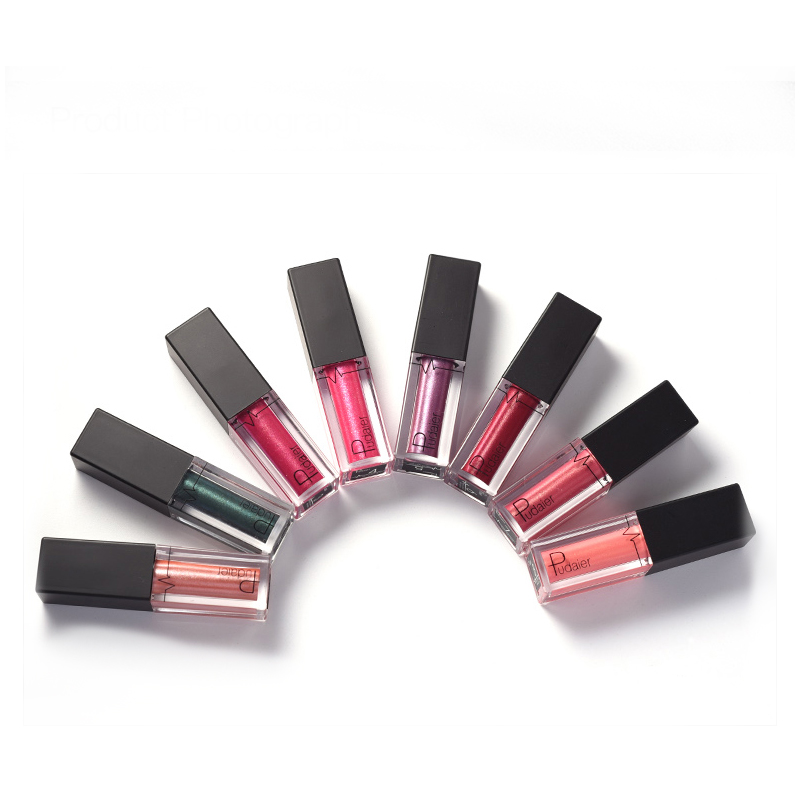 Pudaier Wholesale 18 Colors Glitter Liquid Lipgloss Tube Makeup