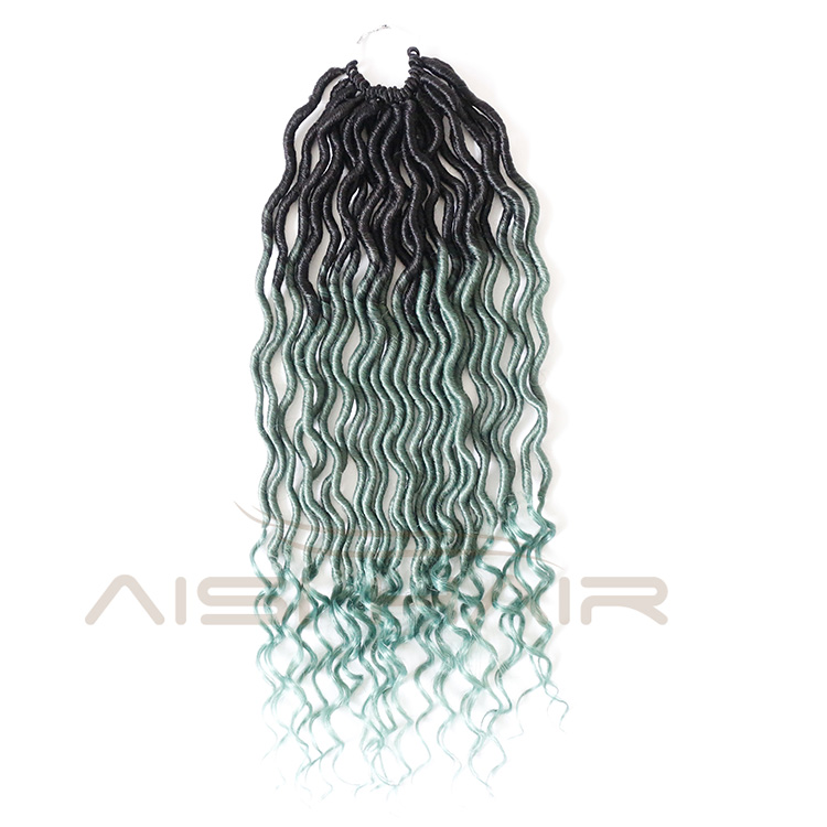 Aisi Hair Crochet Goddess Locs Hair Extensions Synthetic Faux Locs Ombre Curly Afro Crochet Braids Hairpieces