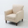 Single Seater Wood Sofa Chairs With Ottoman