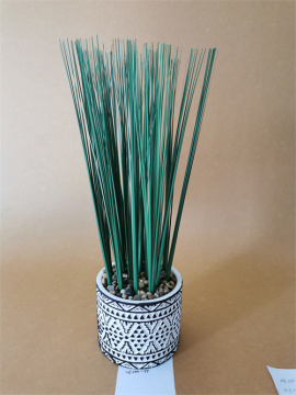 Concrete Vases With Abstract Art Patterns