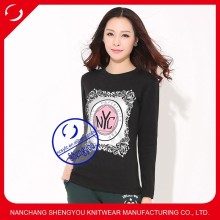 Custom 2015 new model 100 cotton black tshirt printing