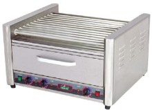 Hot dog grill and bun warmer