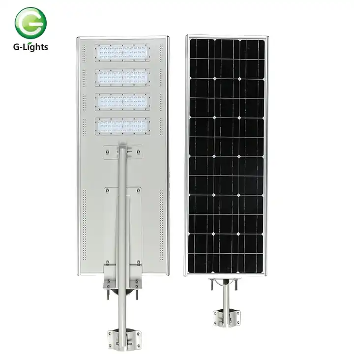 تصميم جديد مقاوم للماء في الهواء الطلق IP65 50W 100W 150W 200W COB متكامل All In One Solar LED Street Light