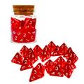 Bescon Standard Sized Transparent Red D4 Dice 20pcs Healing Potion Bottle, 20pcs D4 Health Potion Dungeons and Dragons Accessory