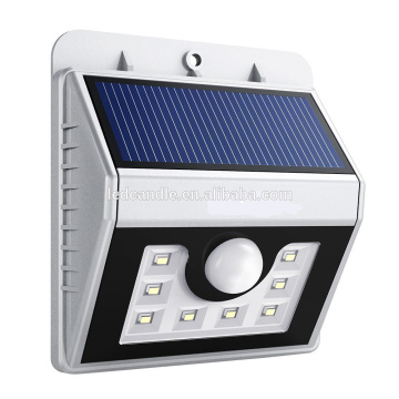 8 led 150lm waterproof wireless energy saving solar motion sensor light for garden