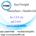 Shenzhen Port Sea Freight Penghantaran Untuk Sandwich