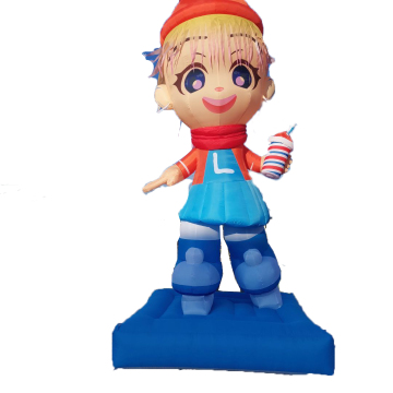 Customizable Inflatable Alice in Wonderland Mascot for Events and Parties