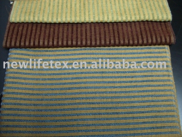 Stripe Rayon Chenille Upholstery Fabric