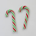 Kleurrijke Gestreepte Candy Cane Vormige Hars Cabochon DIY Spacer Voor Kinderen Kerstvakantie Decor Charms Sieraden Maken Winkel