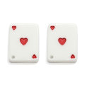 Creative Resin Playing Card Craft with Hole Drop Earring Key Ring Accessory DIY Lanyards Decorations