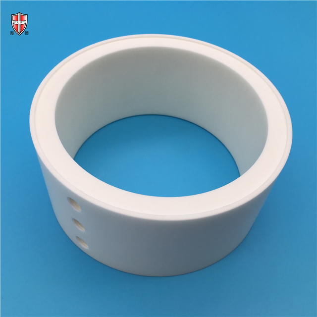 99% 99.5% alumina ceramic bush cylinder customized