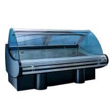 curved glass refrigerator serve over chillers