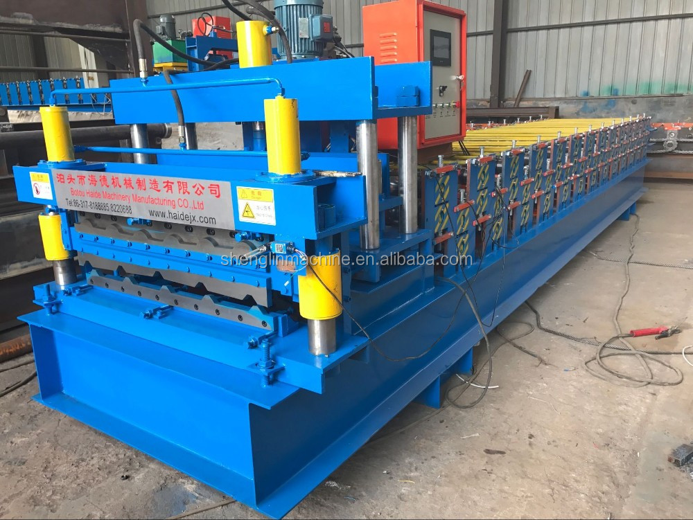 double layer metal roof use corrugated trapezoidal roofing forming machine