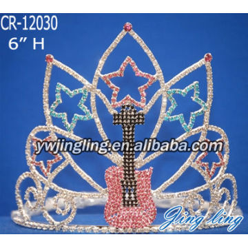 Forma de estrella de desfile corona guitarra CR-12030