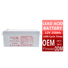 Lithium Iron Phosphate 12V 250Ah Golf Cart Battery with 1600 Cycles for Solar Systems