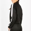 Side Stripe Sports Crop Track Jacket for Women