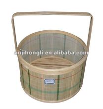 100% bamboo basket,high quality with bamboo lid baskets