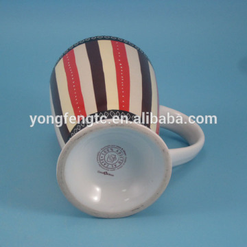 YF18874 Fancy Decal Printing Ceramic Drinking Mug