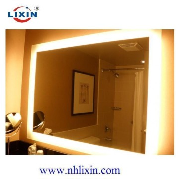 Frameless mist free 5mm thickness eco-friendly mirror, bahtroom mirror with heated pad