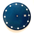 Matt Blue Painting dots lume watch dial