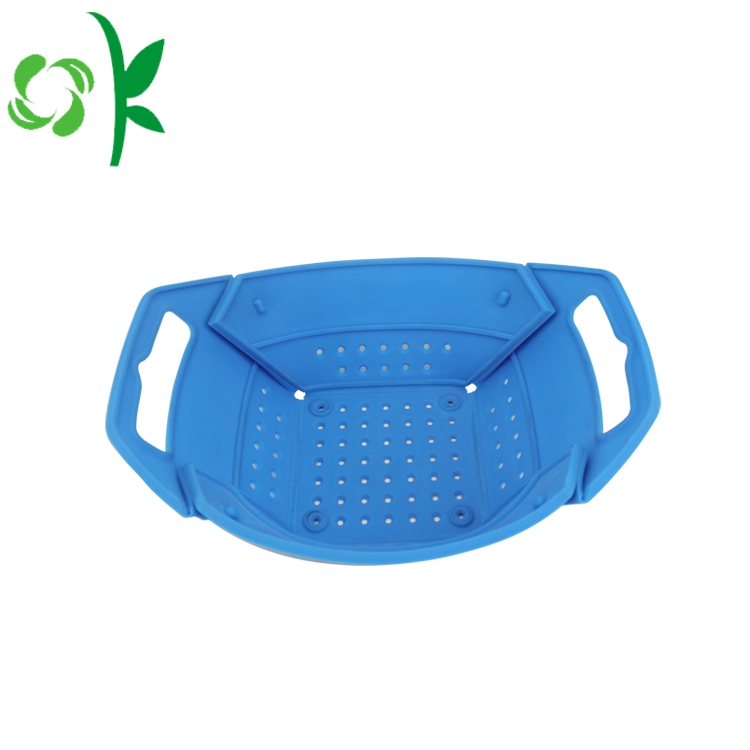 Silicone Vegetable Grocery Fruit Basket Folding Basket