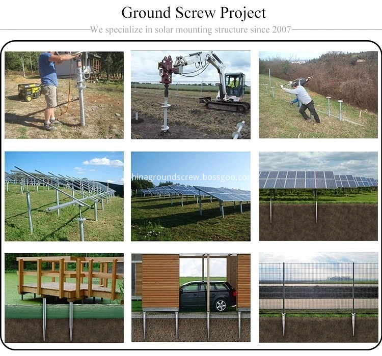 ground screw foundation for photovoltaic solar