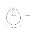 Étiquette d&#39;identification de chien rond intelligente