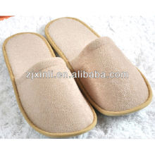 High Quality Velve Fabric Slipper for Hotel, Beige Color, One-off