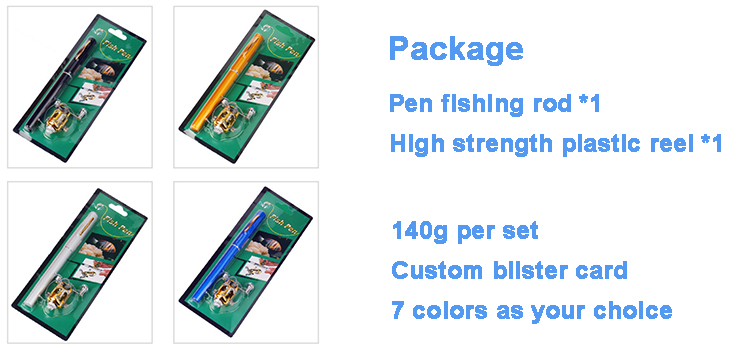 Custom Pravite Label Mini Pocket Fishing Rod, Compact Telescopic Aluminum Alloy Fishing Rod Pole