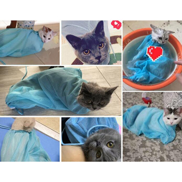 Lavez le sac pour chat et prenez un bain