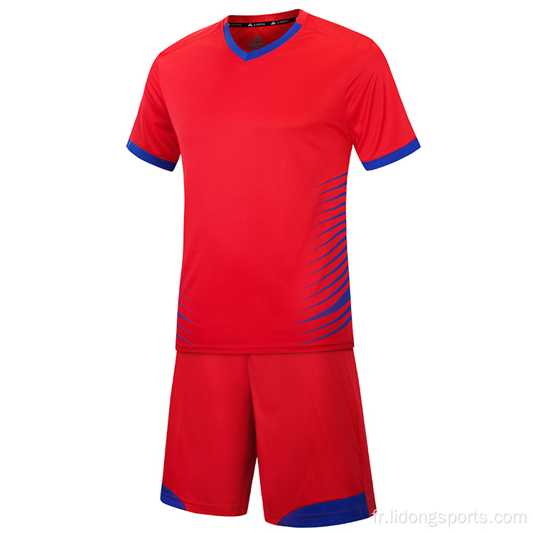 Wholesale Jersey de football peu coûteux Uniforme de football complet