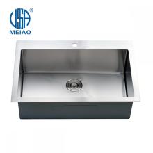 Topmount Stainless Steel Handmade Sink Single Bowl