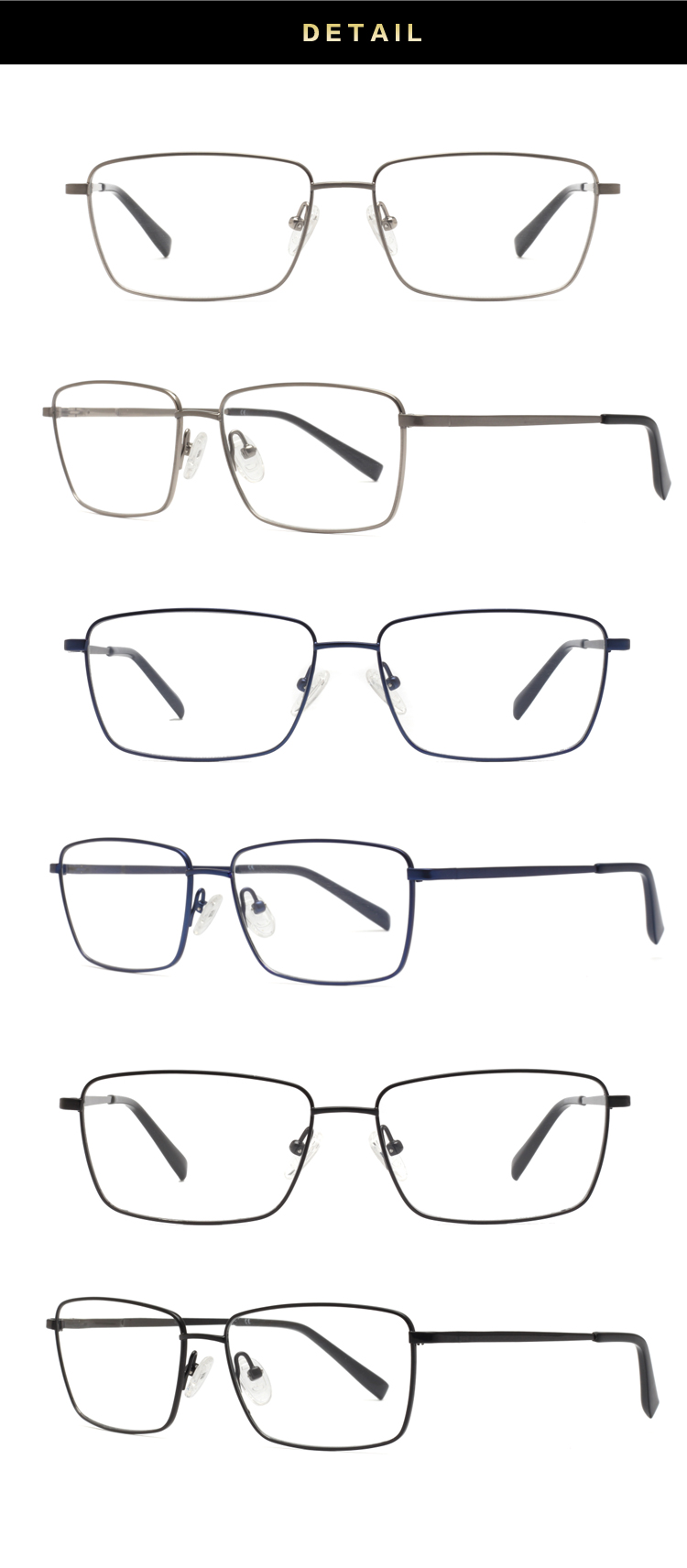Cadre de verres optiques de titane Titanium Optical Glasses Frame