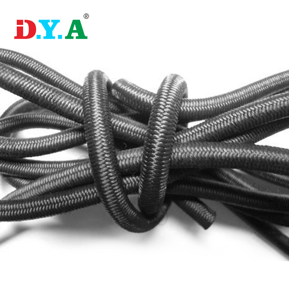 Stock Cheap Black White Polyester Round Elastic Cord String