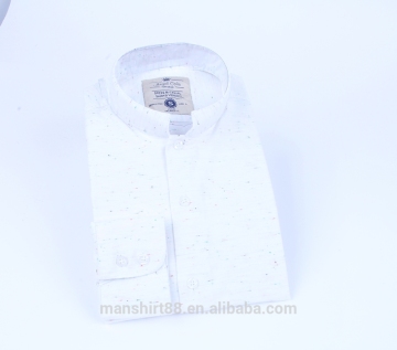 mandarin collar dress shirt men causal shirt solid color