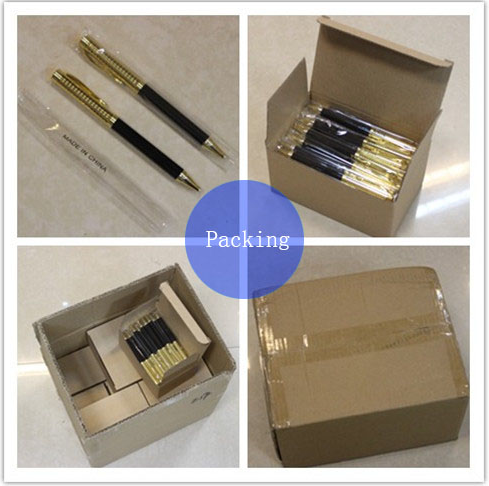 Embossed Logo Classic Bronze Metal Pen Roller Pen For Business Gifts Promotional Fountain Pen With Logo