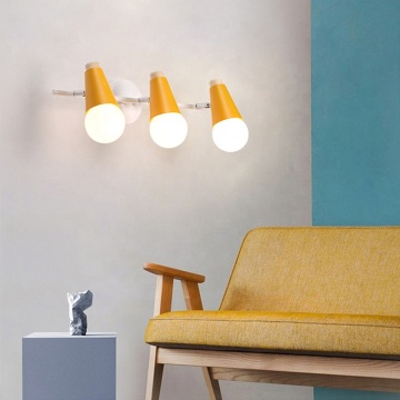 Nordic Indoor Wall Sconce Light - Seven Colors Iron Bracket for Home Bedroom