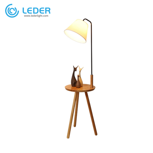 LEDER Houten Tall Bedroom Lamps